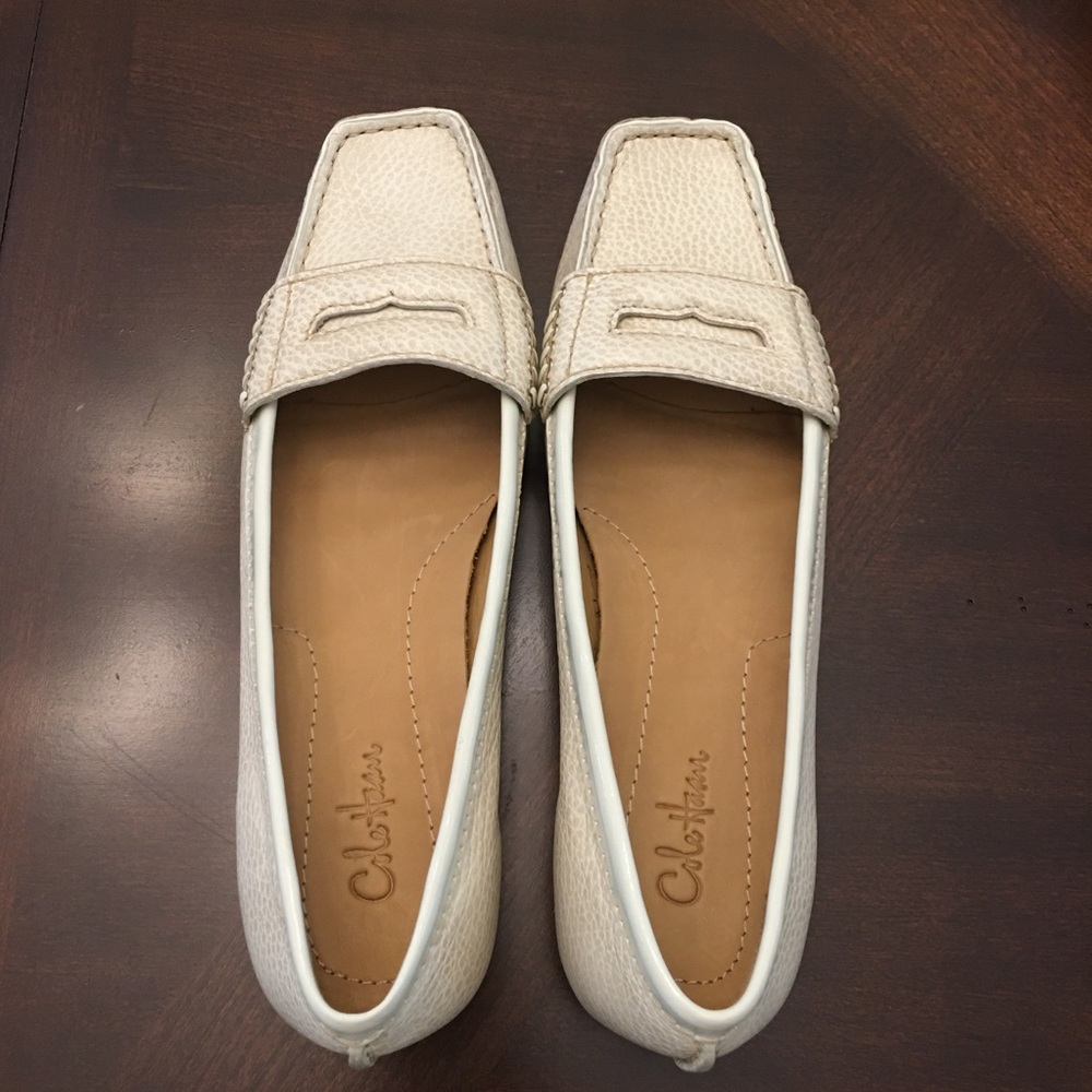 Cole Haan Jaiden Leather Ivory Moc Sz 7.5 Like New
